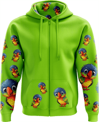 Rainbow Lorikeet Full Zip Hoodies Jacket 5