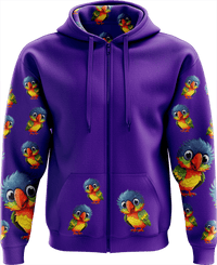 Rainbow Lorikeet Full Zip Hoodies Jacket 6