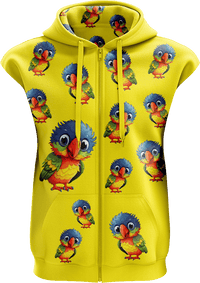Rainbow Lorikeet Full Zip Sleeveless Hoodie Jackets 4