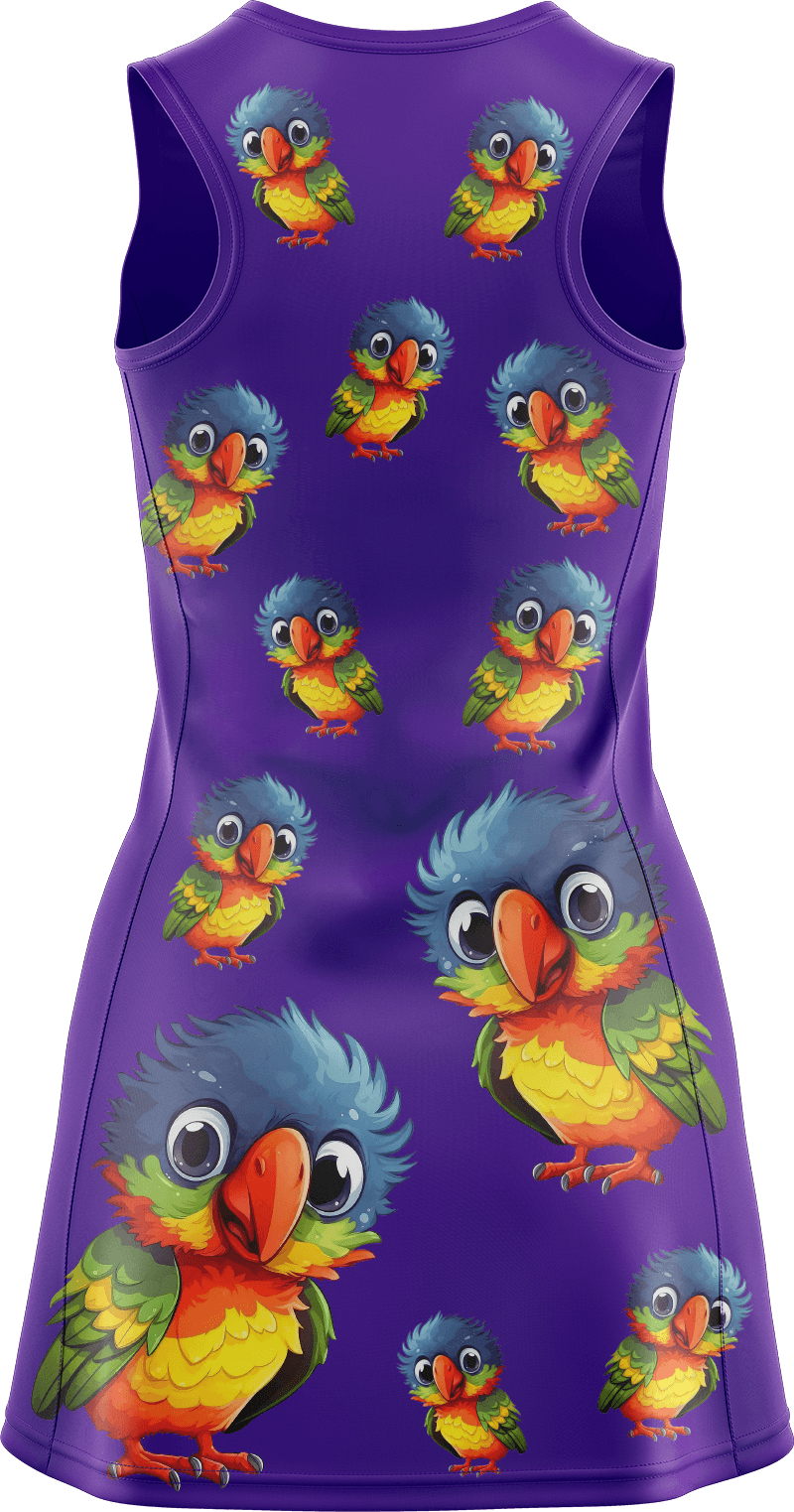 Rainbow Lorikeet Ladies Mini Dress - fungear.com.au