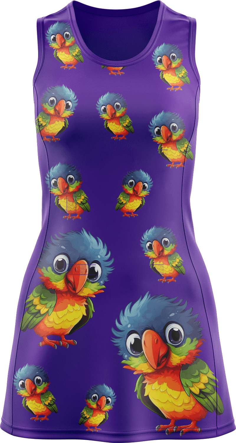 Rainbow Lorikeet Ladies Mini Dress - fungear.com.au