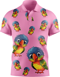 Rainbow Lorikeet Men's Short Sleeve Polo 4