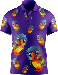 Rainbow Lorikeet Men's Short Sleeve Polo 3