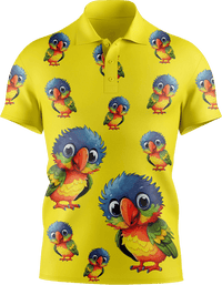 Rainbow Lorikeet Men's Short Sleeve Polo 1