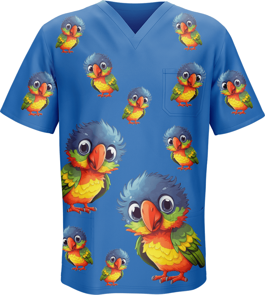 Rainbow Lorikeet Scrubs - fungear.com.au