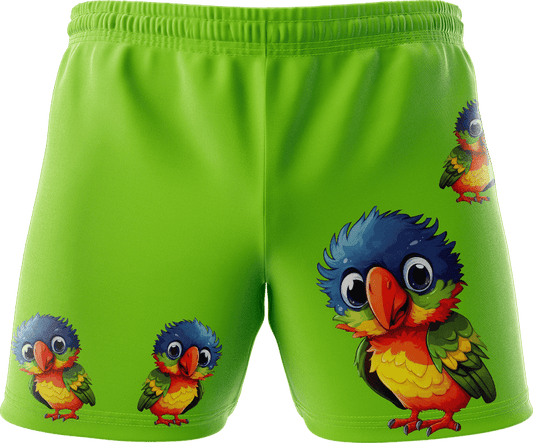 Rainbow Lorikeet Shorts - fungear.com.au