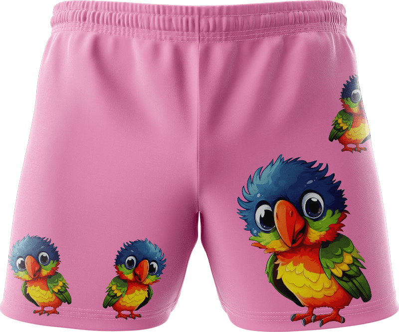 Rainbow Lorikeet Shorts - fungear.com.au