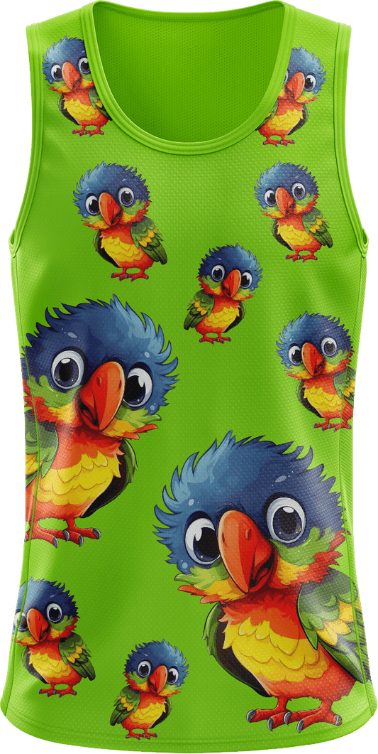 Rainbow Lorikeet Singlets - fungear.com.au