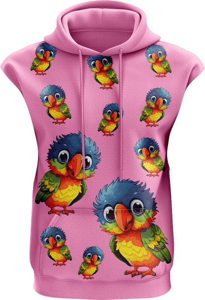 Rainbow Lorikeet Sleeveless Hoodie - fungear.com.au