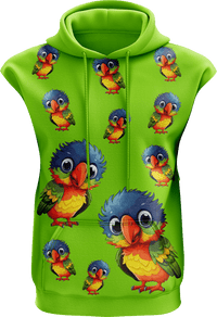 Rainbow Lorikeet Sleeveless Hoodie 1