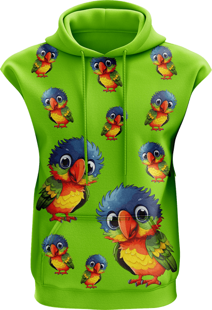 Rainbow Lorikeet Sleeveless Hoodie - fungear.com.au