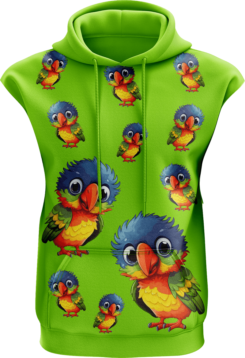 Rainbow Lorikeet Sleeveless Hoodie
