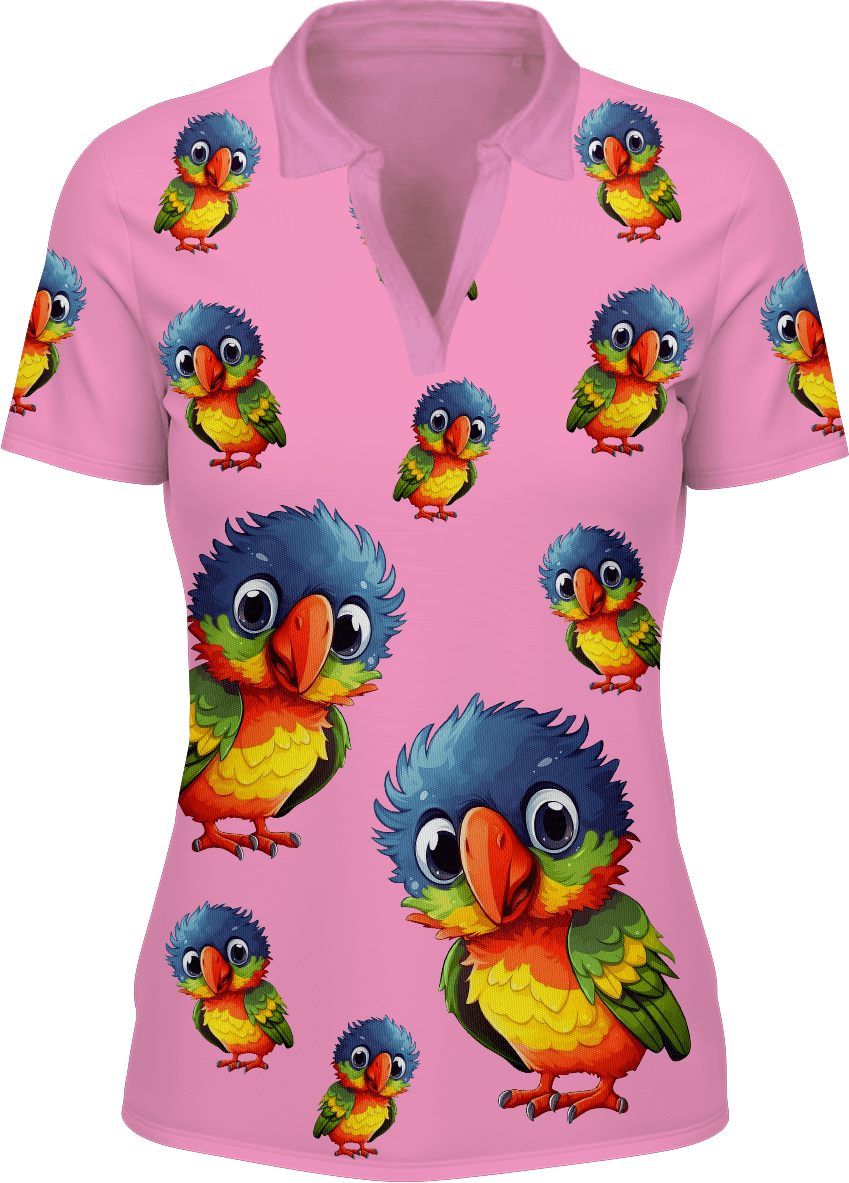 Rainbow Lorikeet Women's Polo - fungear.com.au