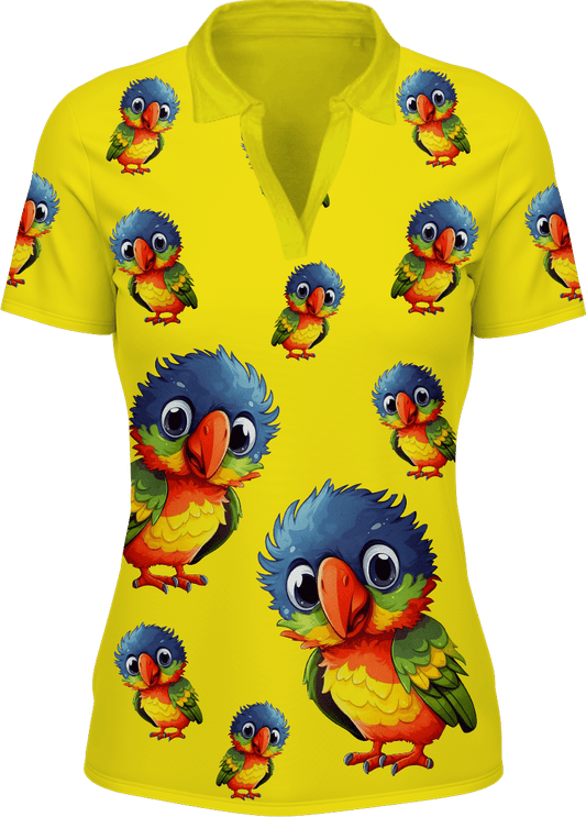 Rainbow Lorikeet Women's Polo - fungear.com.au