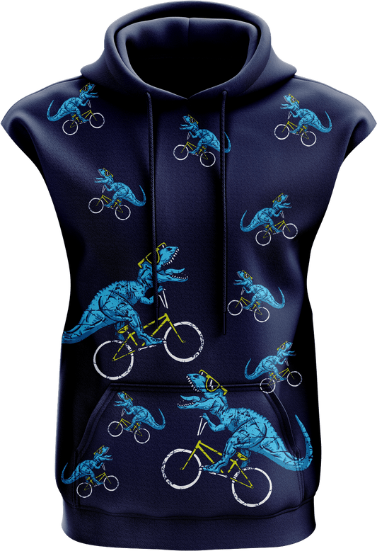 Rexy Dino Full Zip Sleeveless Hoodie Jackets - fungear.com.au