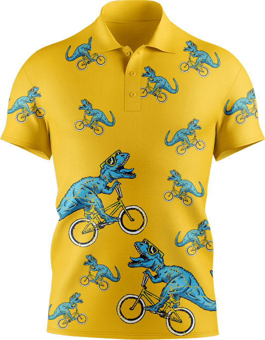 Rexy Dino Men's Short Sleeve Polo - fungear.com.au