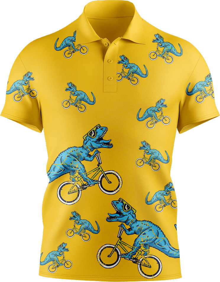 Rexy Dino Men's Short Sleeve Polo - fungear.com.au