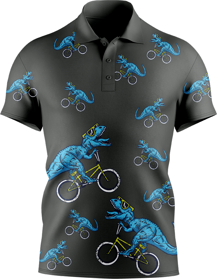 Rexy Dino Men's Short Sleeve Polo - fungear.com.au