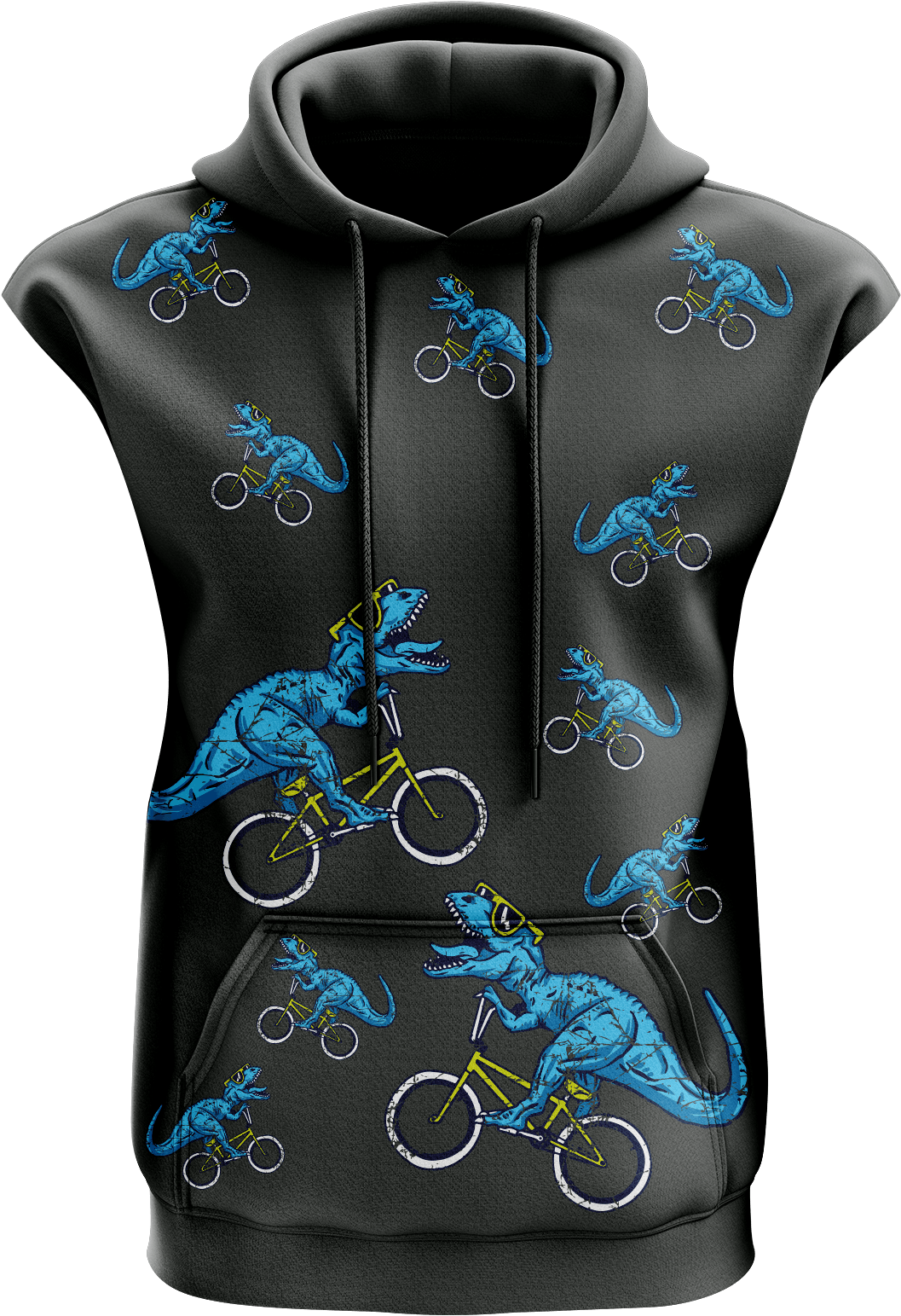 Rexy Dino Sleeveless Hoodie - fungear.com.au