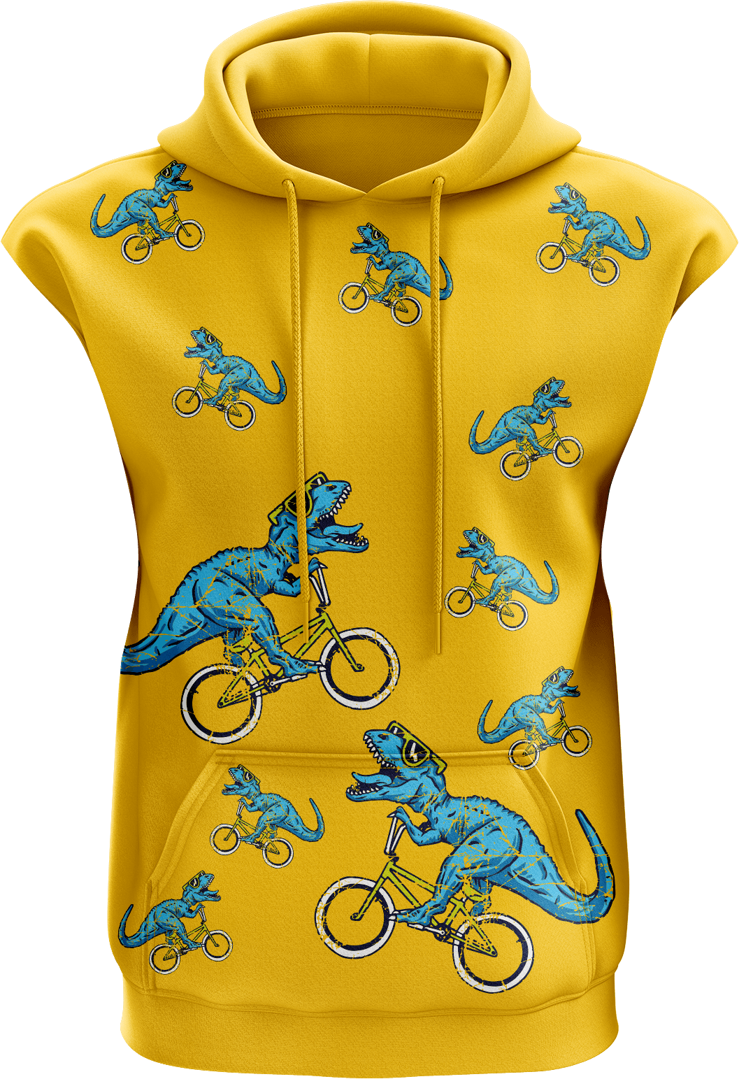 Rexy Dino Sleeveless Hoodie - fungear.com.au