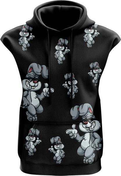 Rogue Rabbit Full Zip Sleeveless Hoodie Jackets - fungear.com.au