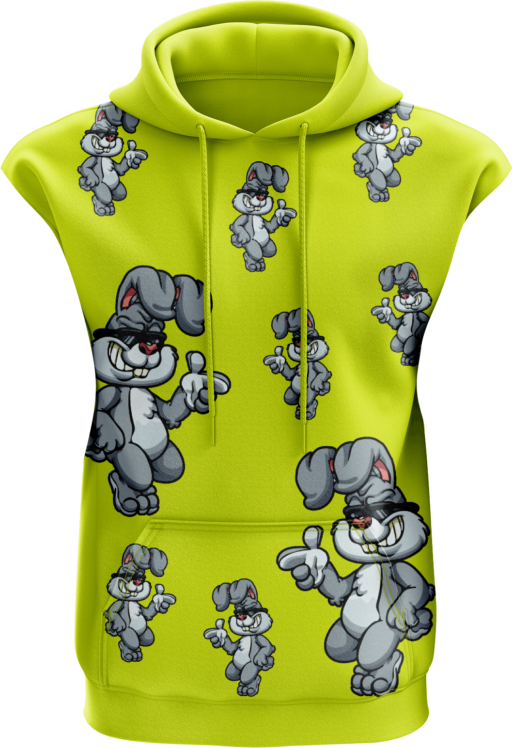 Rogue Rabbit Full Zip Sleeveless Hoodie Jackets