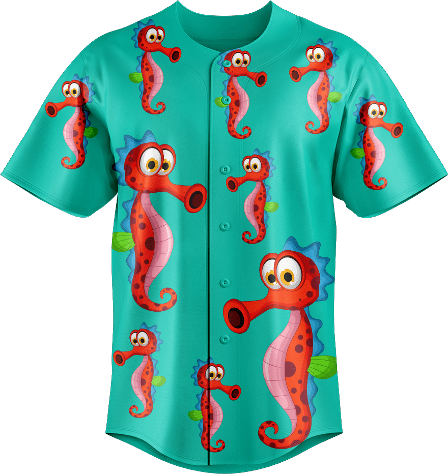 Sassy Seahorse Baseball Jerseys