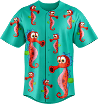 Sassy Seahorse Baseball Jerseys 2