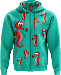 Sassy Seahorse Full Zip Hoodies Jacket 3