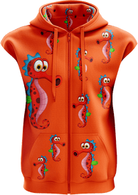 Sassy Seahorse Full Zip Sleeveless Hoodie Jackets 4