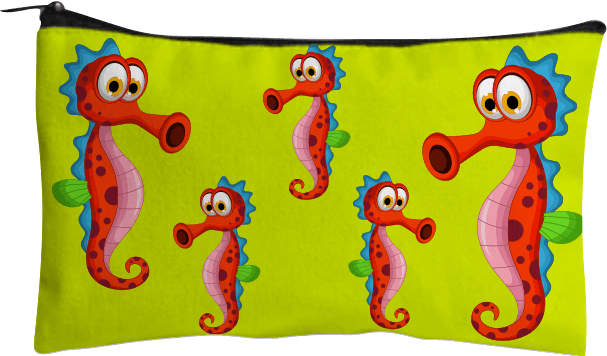 Sassy Seahorse Jumbo Pencil Case