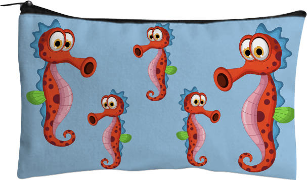 Sassy Seahorse Jumbo Pencil Case - fungear.com.au