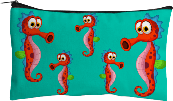 Sassy Seahorse Jumbo Pencil Case