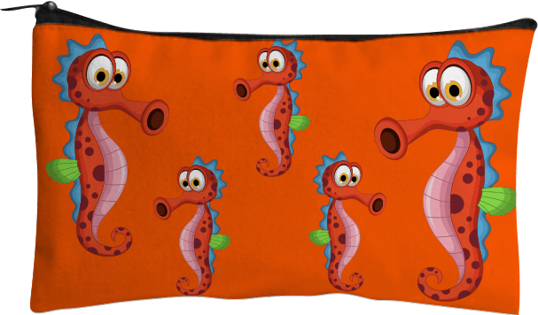 Sassy Seahorse Jumbo Pencil Case - fungear.com.au