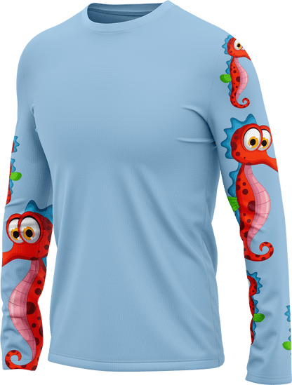 Sassy Seahorse Rash Shirt Long Sleeve - fungear.com.au