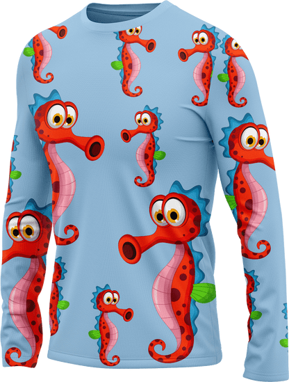 Sassy Seahorse Rash Shirt Long Sleeve - fungear.com.au