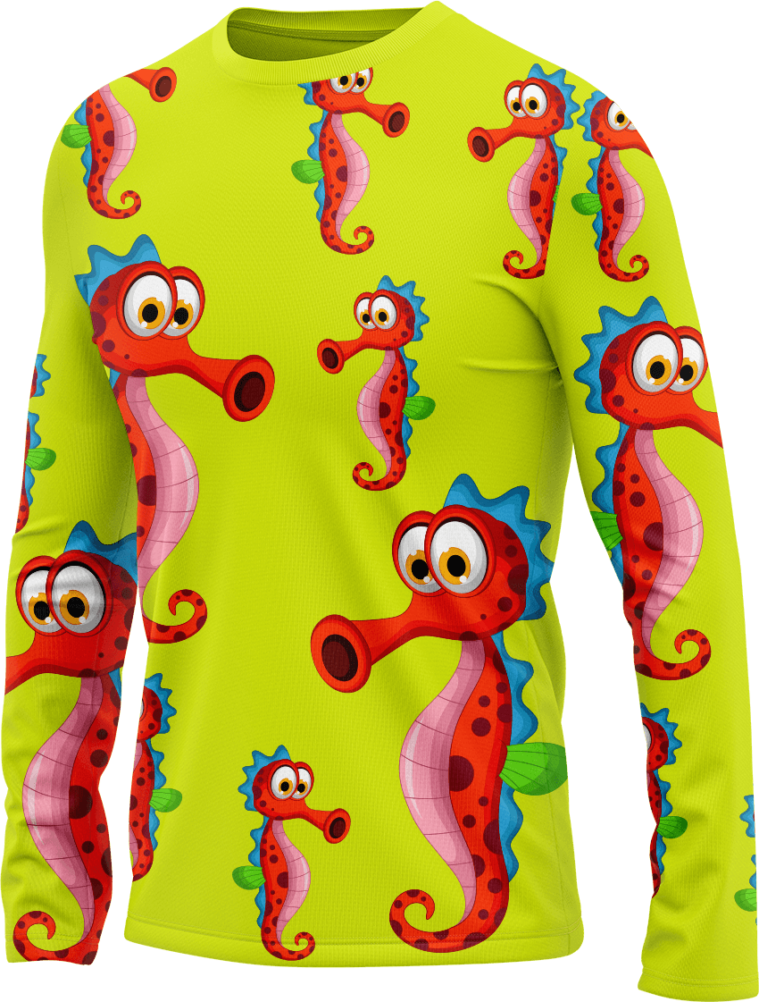 Sassy Seahorse Rash Shirt Long Sleeve - fungear.com.au