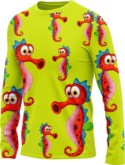 Sassy Seahorse Rash Shirt Long Sleeve - fungear.com.au