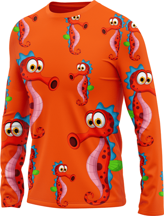 Sassy Seahorse Rash Shirt Long Sleeve - fungear.com.au