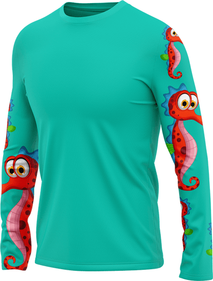 Sassy Seahorse Rash Shirt Long Sleeve - fungear.com.au