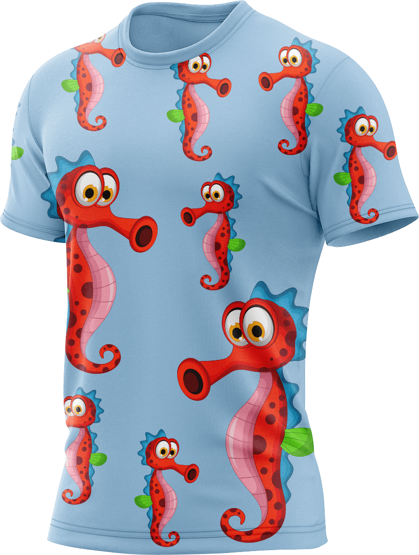 Sassy Seahorse Rash Shirt Short Sleeve - fungear.com.au