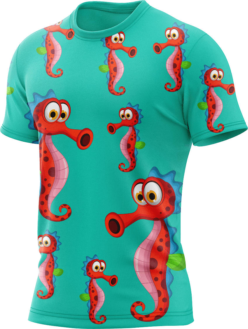 Sassy Seahorse Rash Shirt Short Sleeve - fungear.com.au