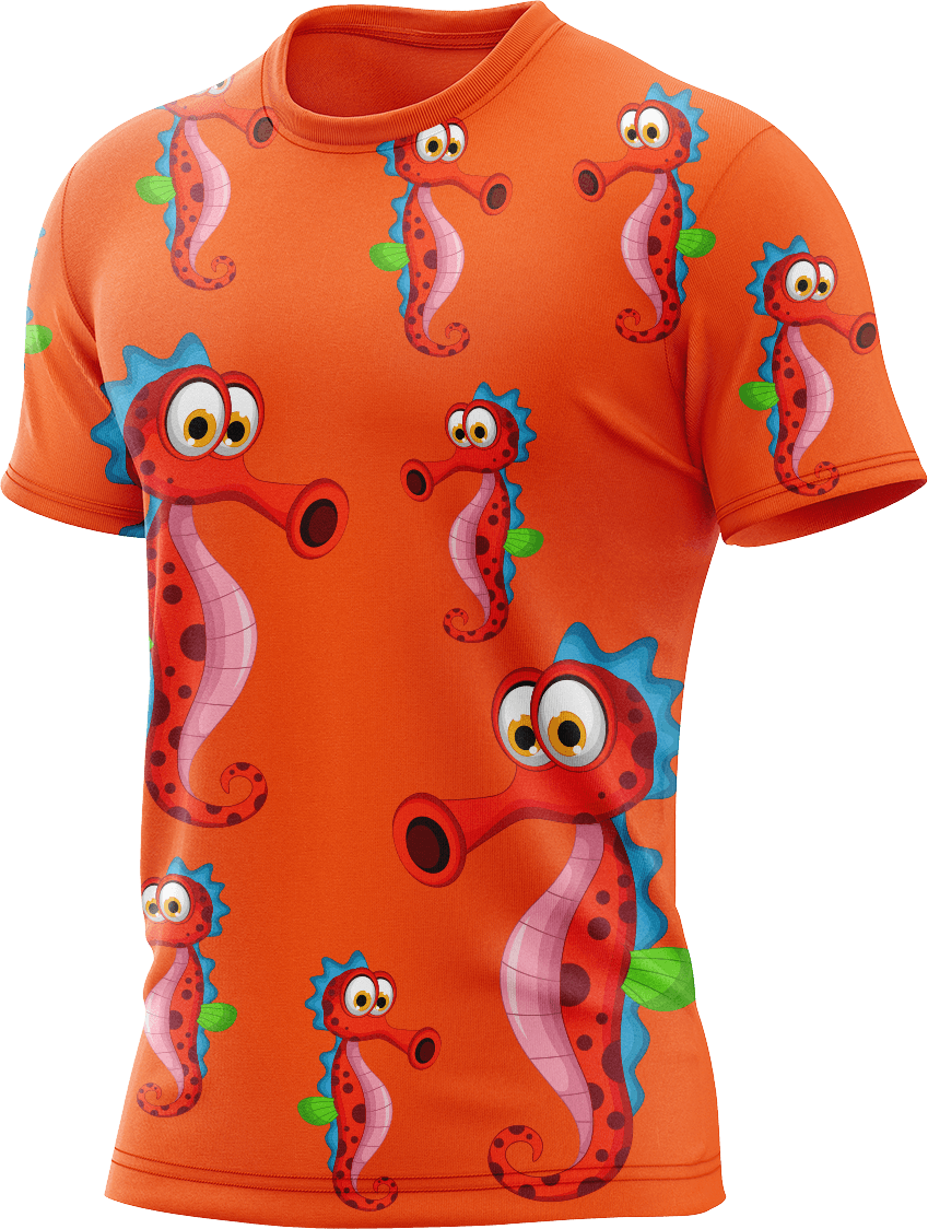 Sassy Seahorse Rash Shirt Short Sleeve - fungear.com.au