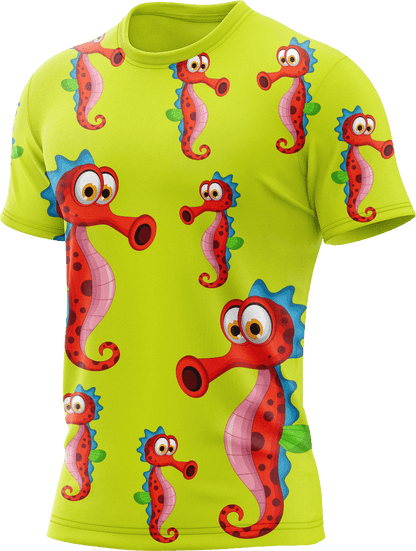 Sassy Seahorse Rash Shirt Short Sleeve - fungear.com.au