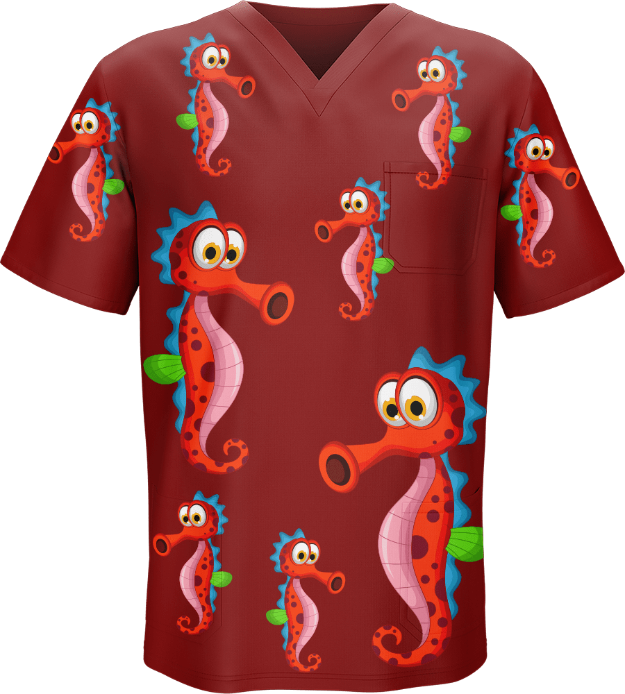 Sassy Seahorse Scrubs - fungear.com.au