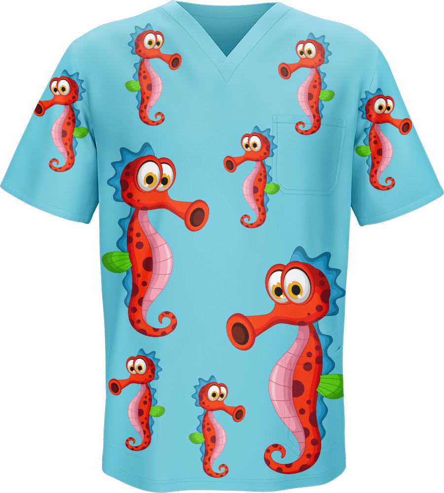 Sassy Seahorse Scrubs - fungear.com.au