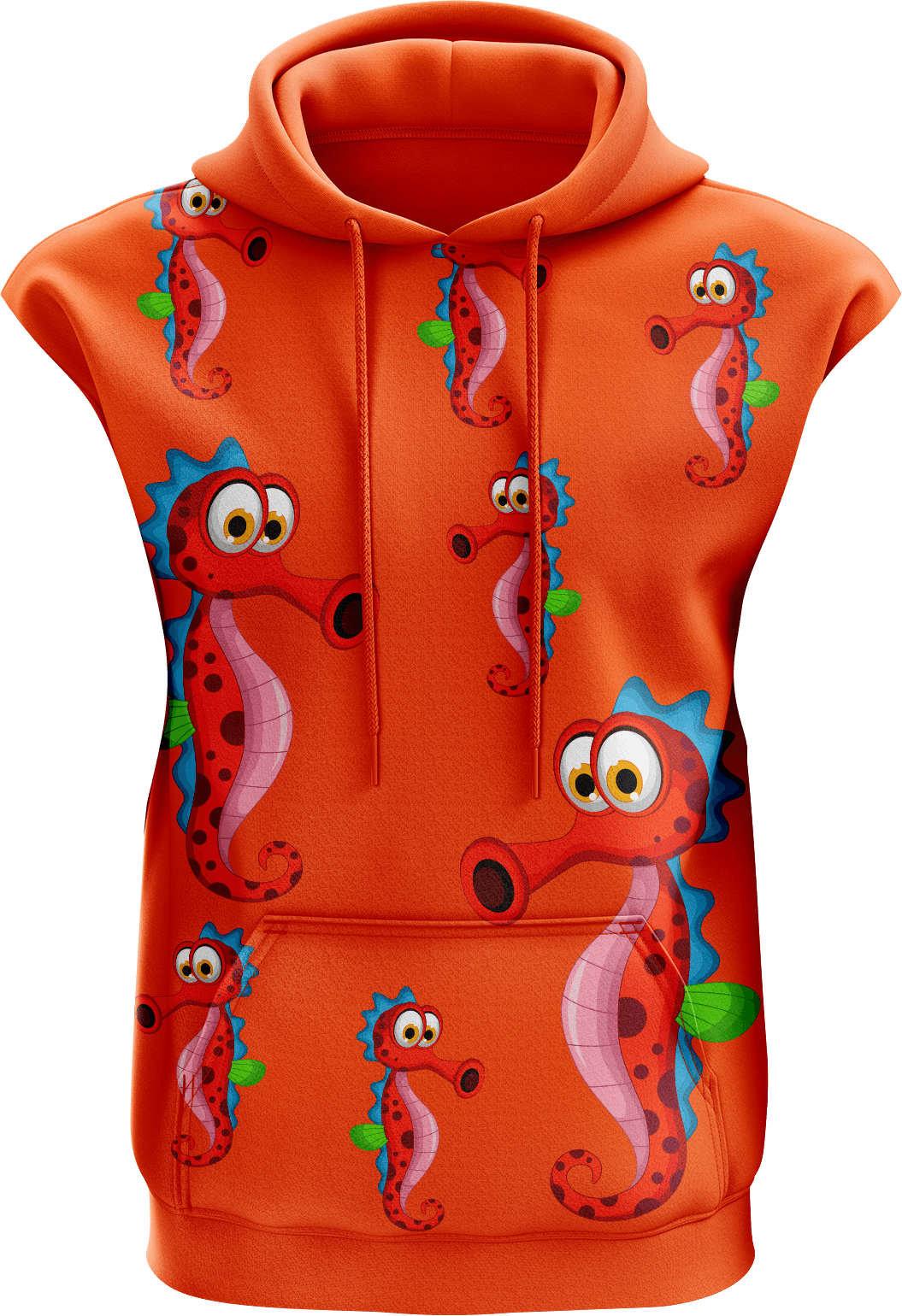 Sassy Seahorse Sleeveless Hoodie - fungear.com.au