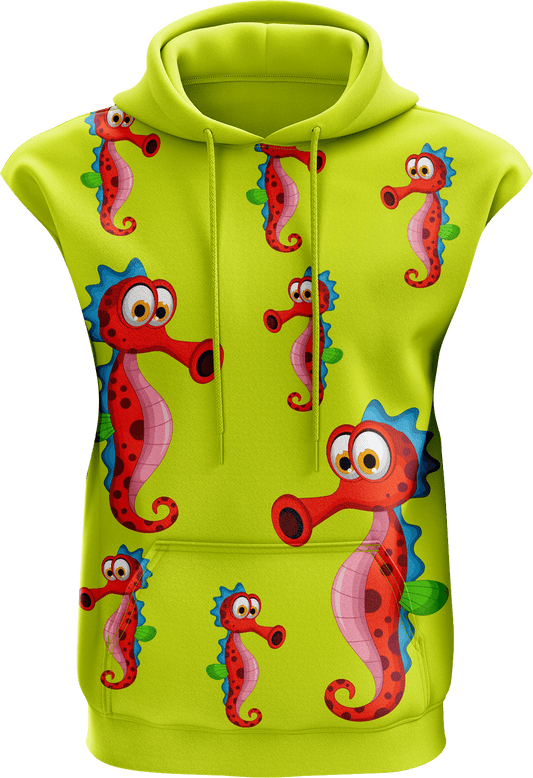 Sassy Seahorse Sleeveless Hoodie - fungear.com.au