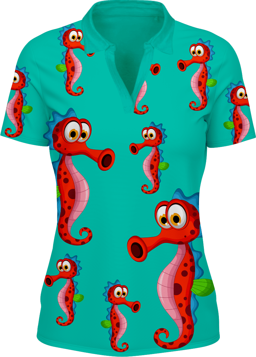 Sassy Seahorse Women's Polo - fungear.com.au