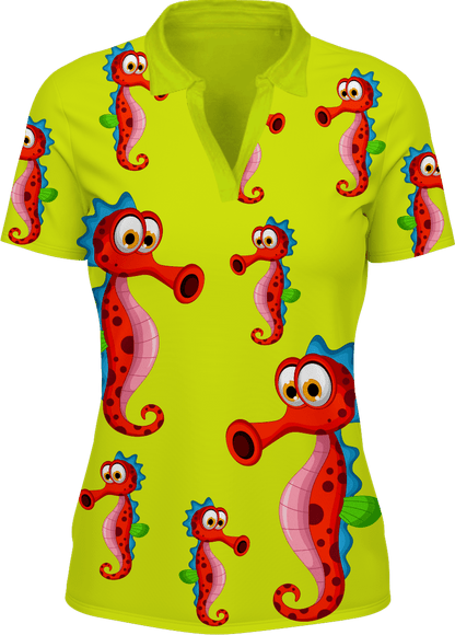 Sassy Seahorse Women's Polo - fungear.com.au